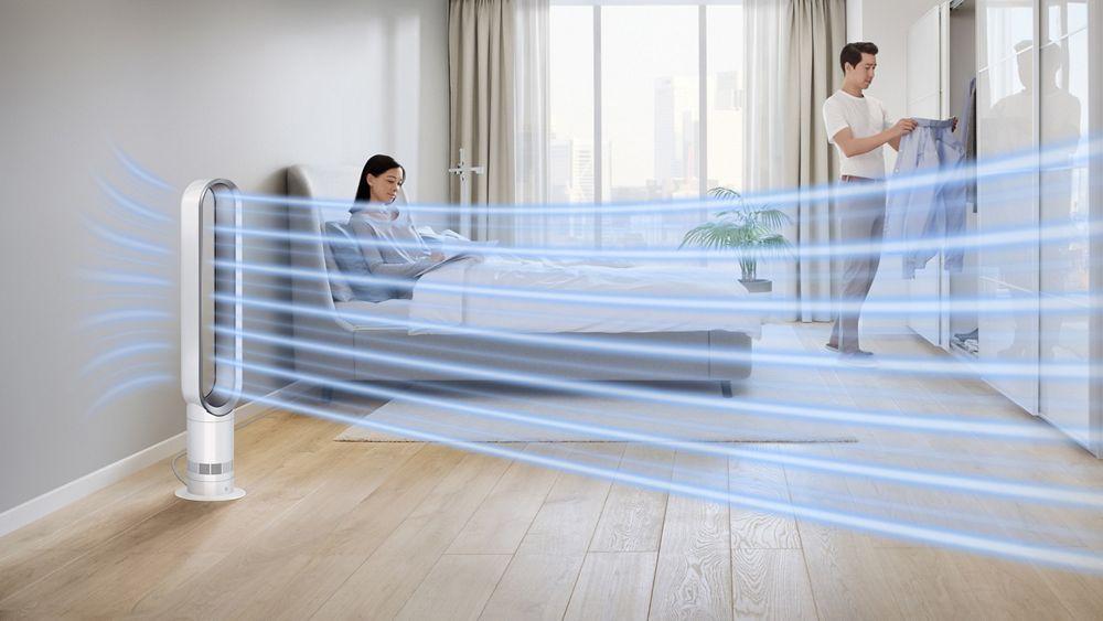 Dyson Cool AM07 bladfri tårnvifte i hvit/sølv